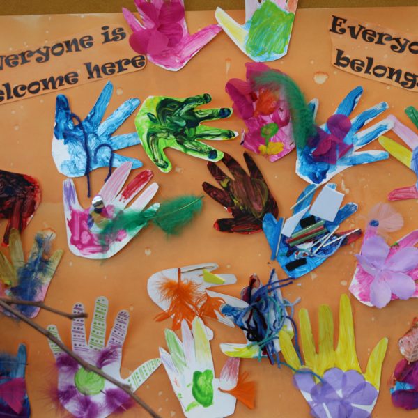 'Everybody belongs' children's art piece