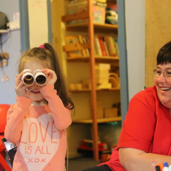 Educator and young girl