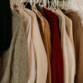 Clothing on rack photo
