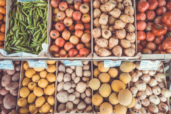 boxes of fresh produce