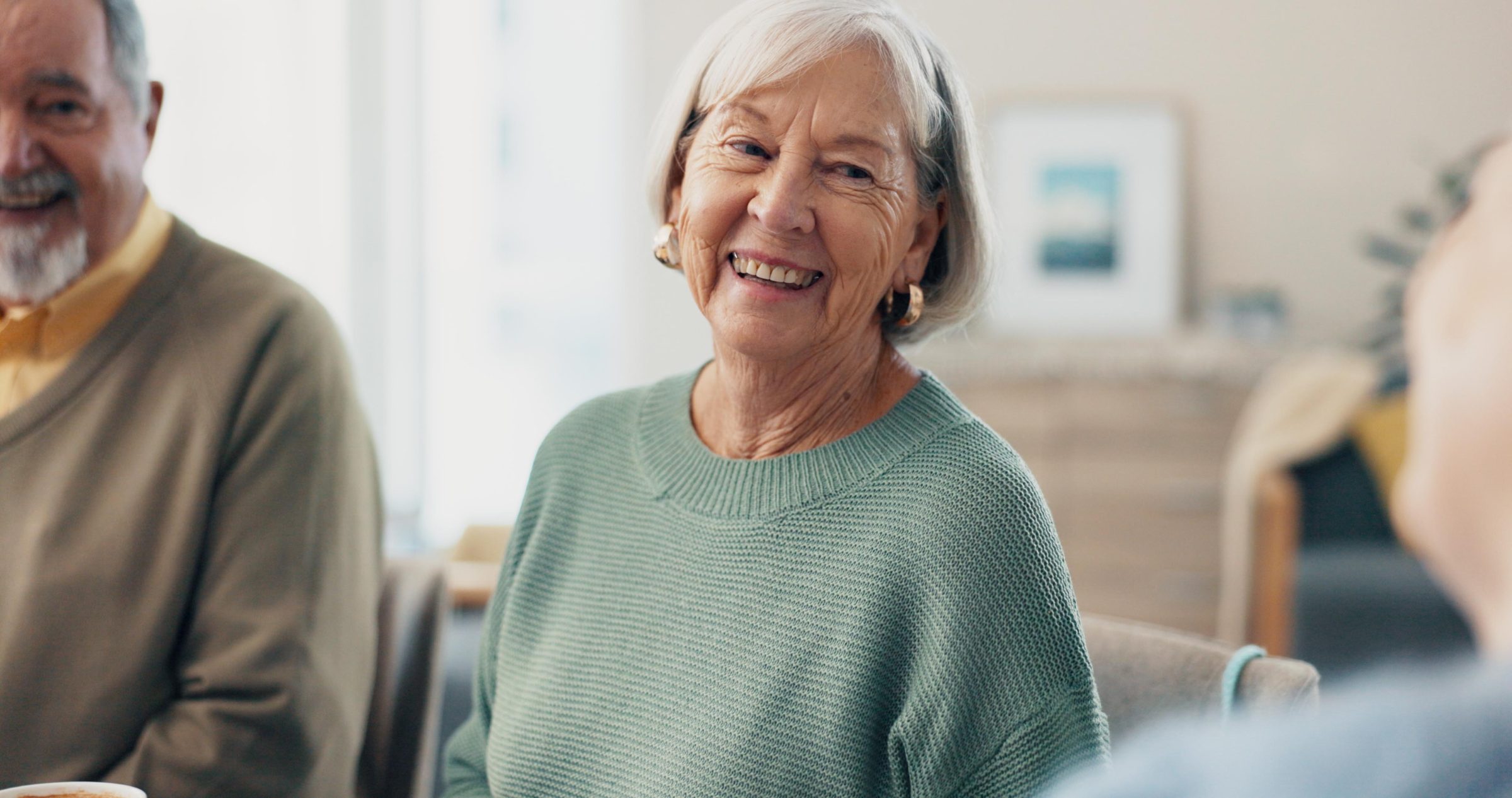 smiling woman in retirement village Canbbera