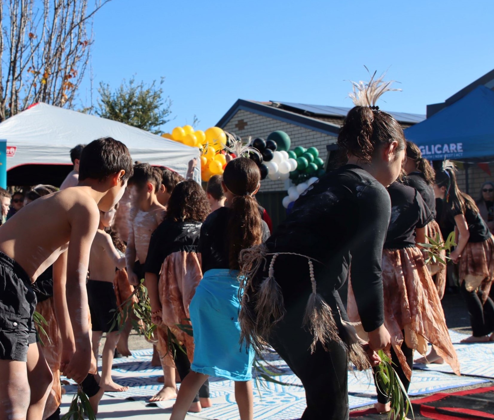 Children doing cultural dancing for NAIDOC event