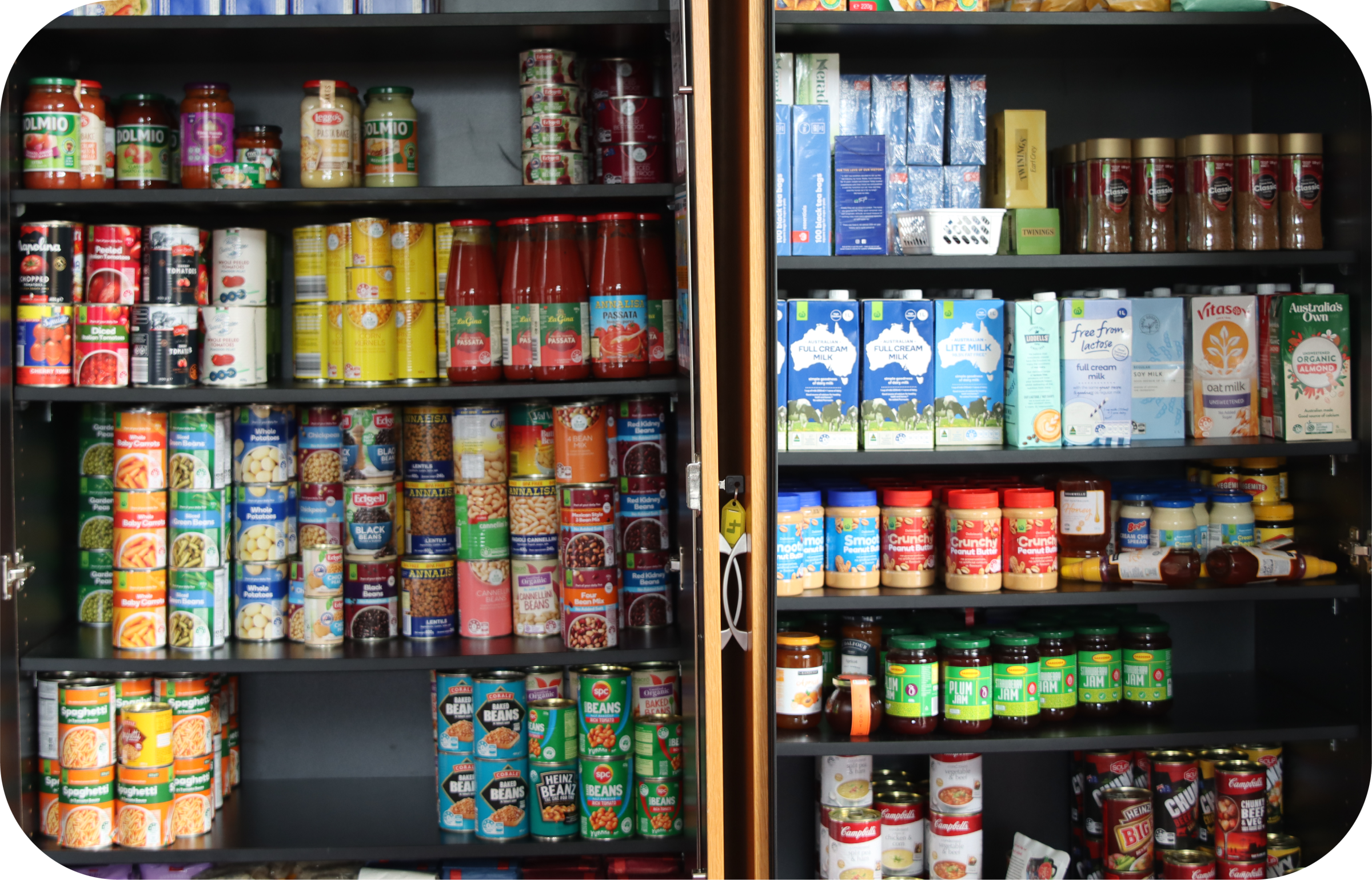 pantry of food